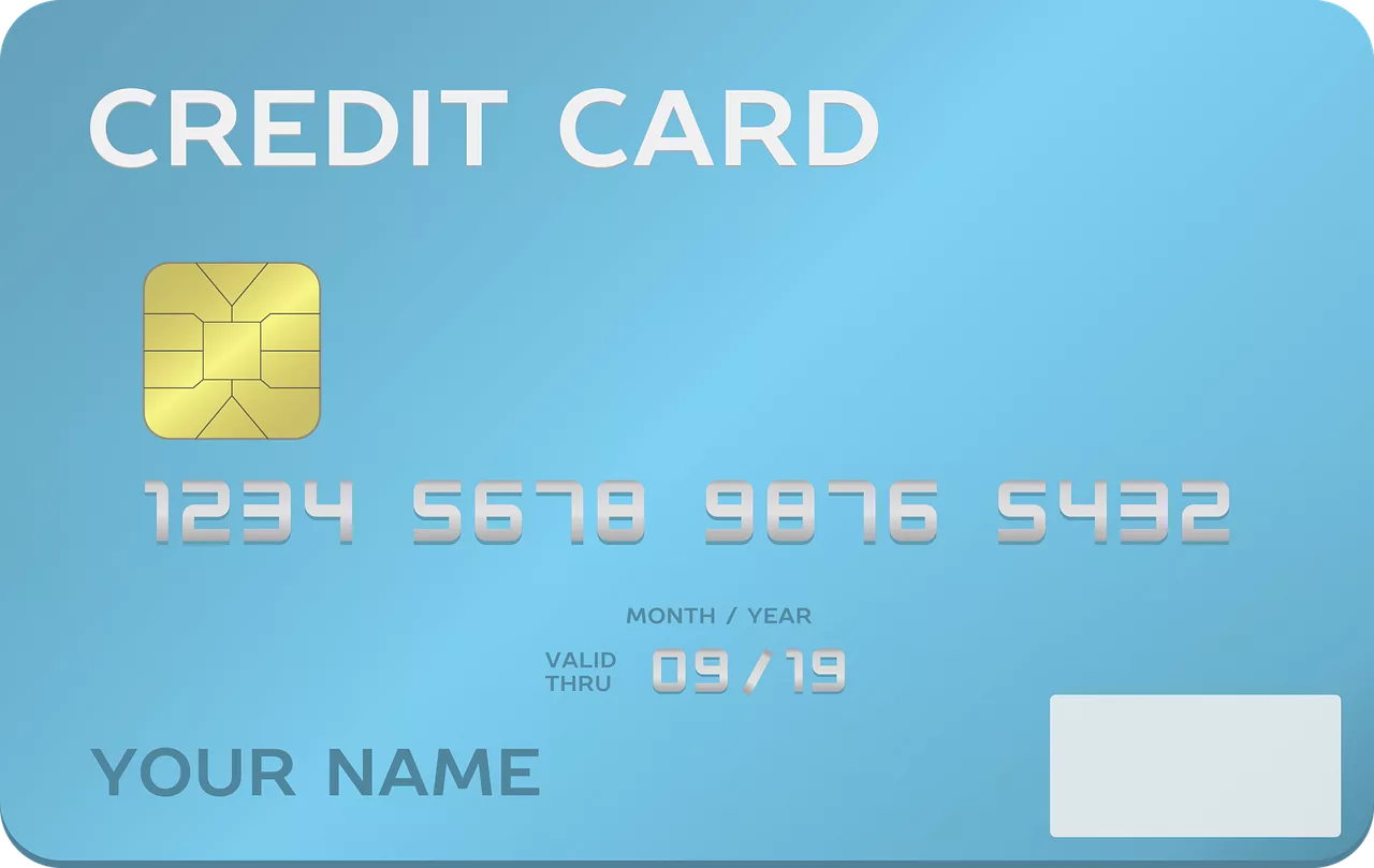 Blue credit card illustrating riba in Islam