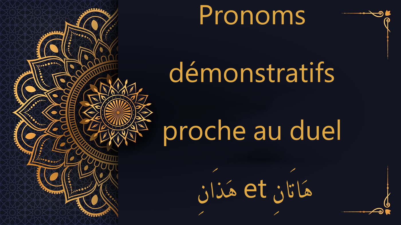 Pronoms démonstratifs proche au duel هَذَانِ et هَاتَانِ | cours d’arabe gratuit | leçon 41