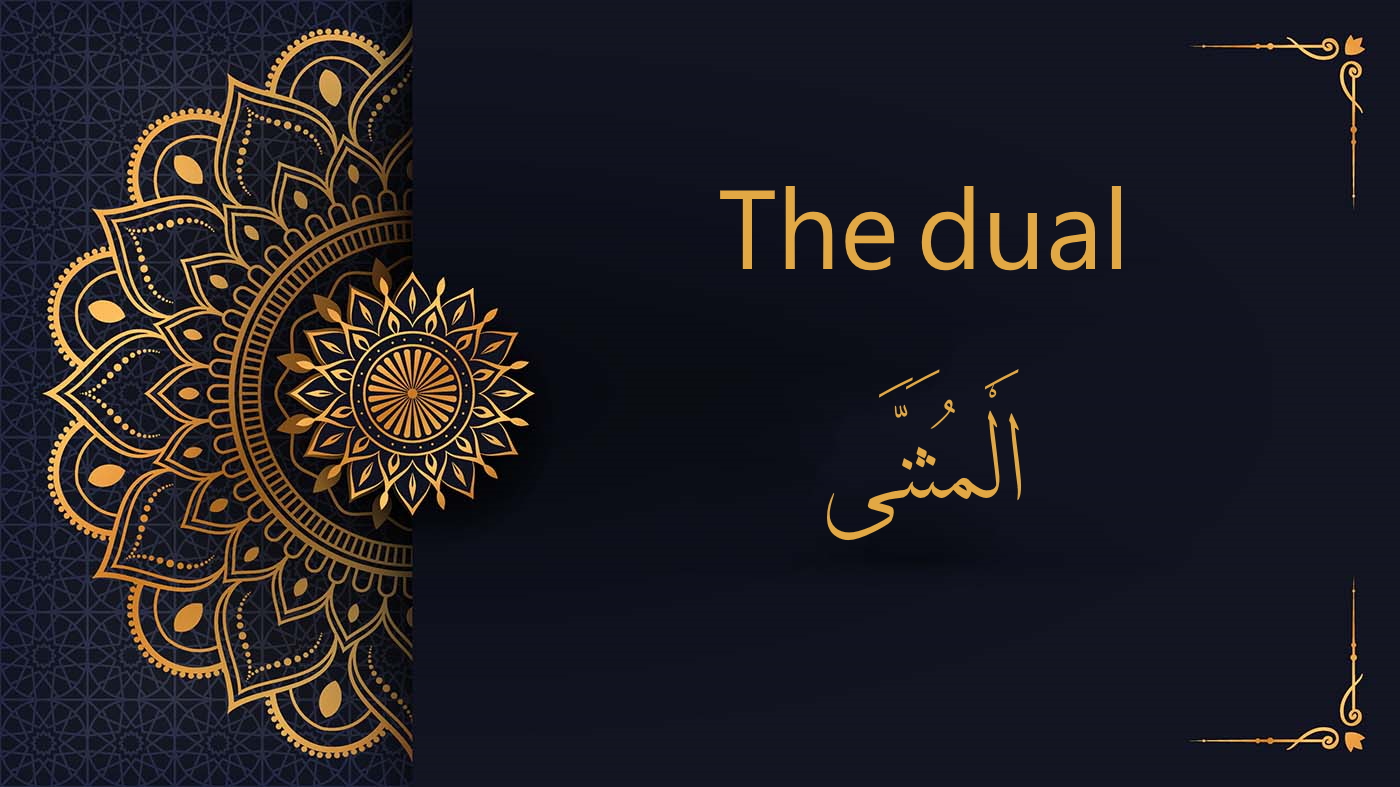 The dual in Arabic | الْمُثَنَّى | Free Arabic Course