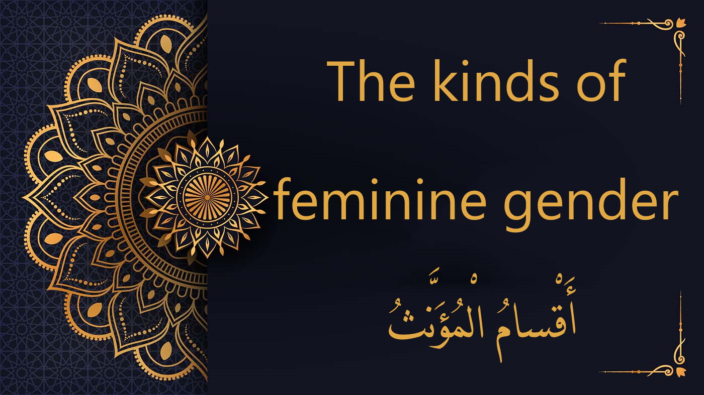 Kinds of feminine gender in Arabic - أَقْسَامُ المُؤَنَّثِ | Arabic Free Course