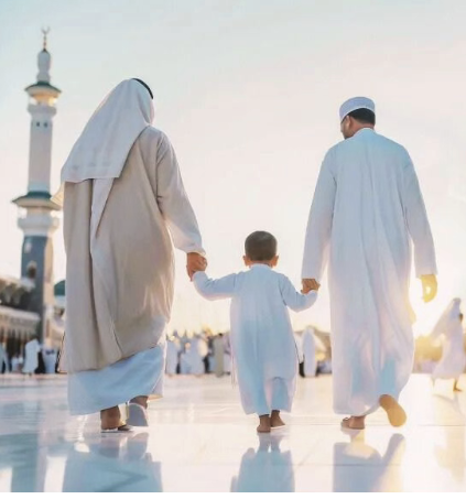 Muslim pilgrims performing Umrah in Makkah, symbolizing spiritual purification and renewal of faith