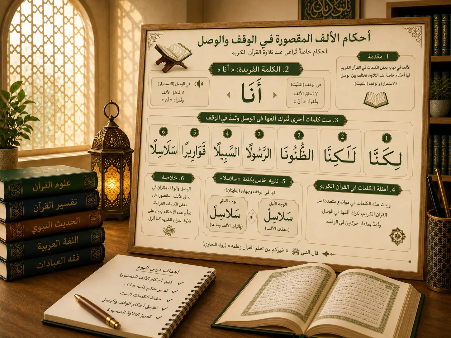 Leçon sur les variantes du alif en lecture coranique