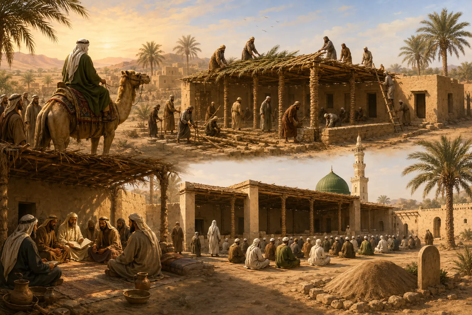 Construction of the mosque of Medina during the prophetic era